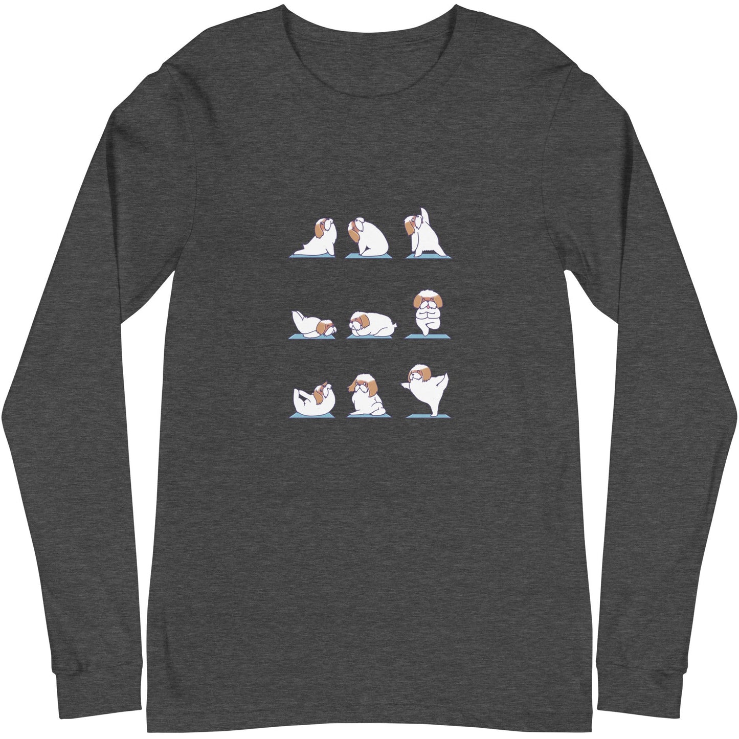 Shih Tzu Doing Yoga Unisex Long Sleeve Tee