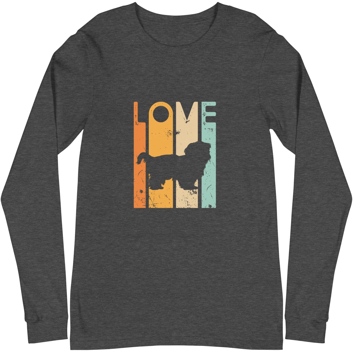 Love Shih Tzu Retro 1970's Style Unisex Long Sleeve Tee