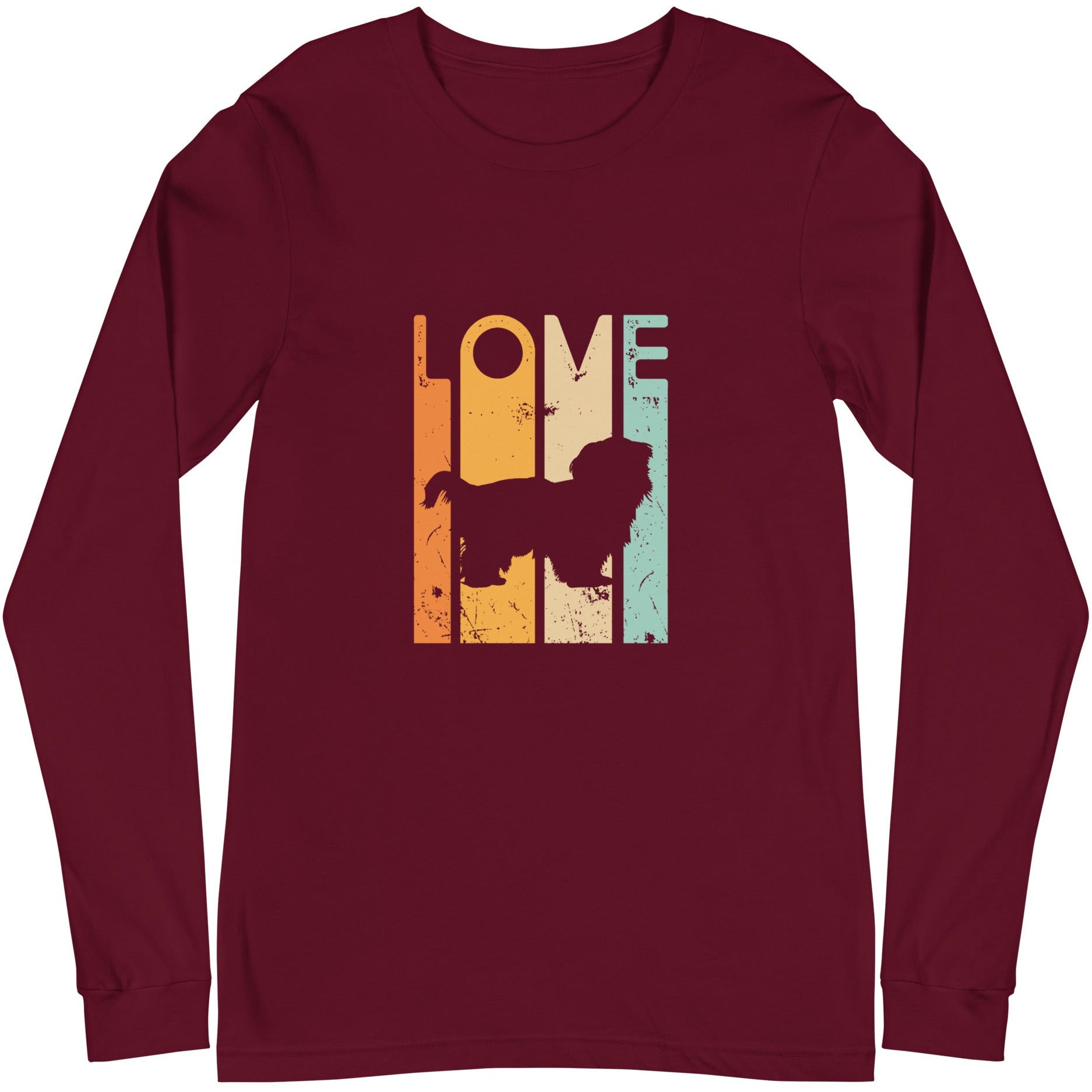 Love Shih Tzu Retro 1970's Style Unisex Long Sleeve Tee