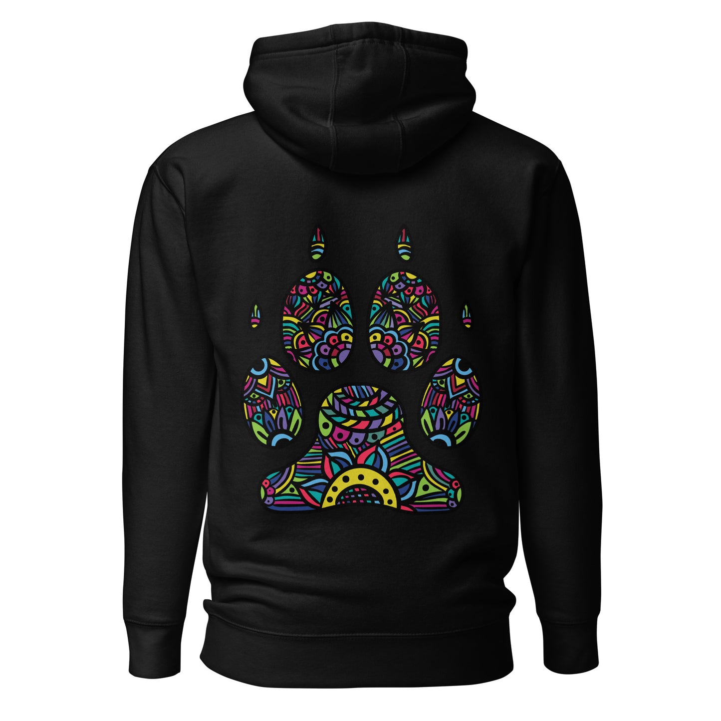 Bright Pawprint (Back Print) Unisex Hoodie