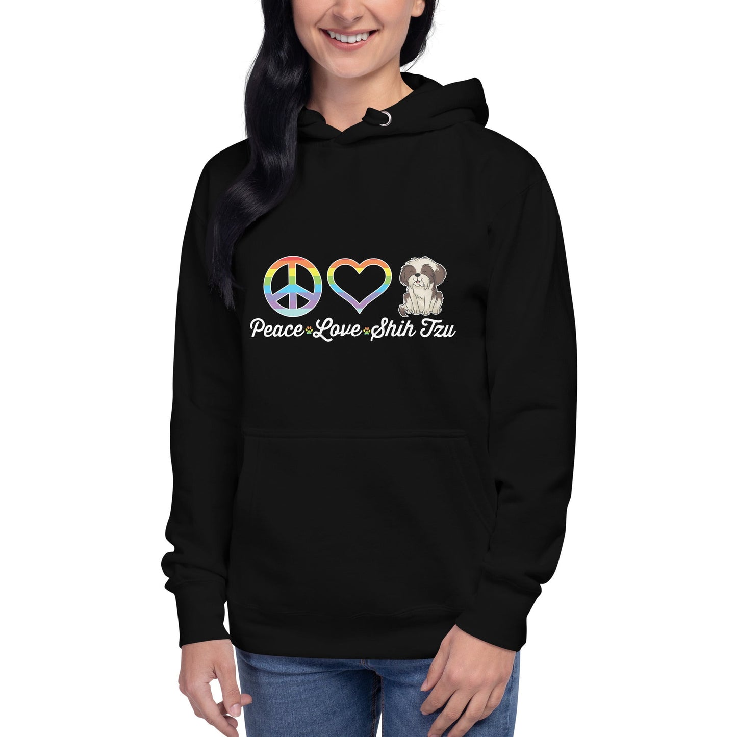 Peace Love Shih Tzu Unisex Hoodie