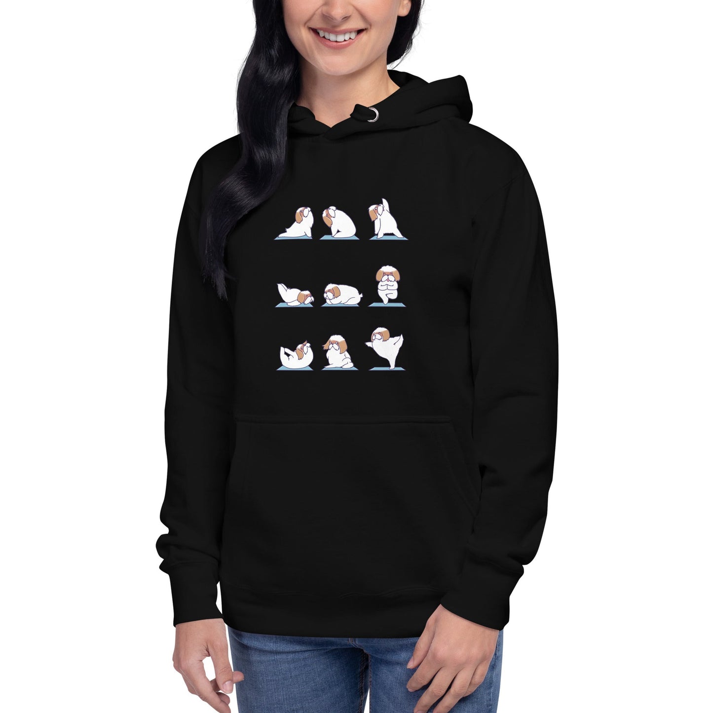 Shih Tzu Doing Yoga Unisex Hoodie