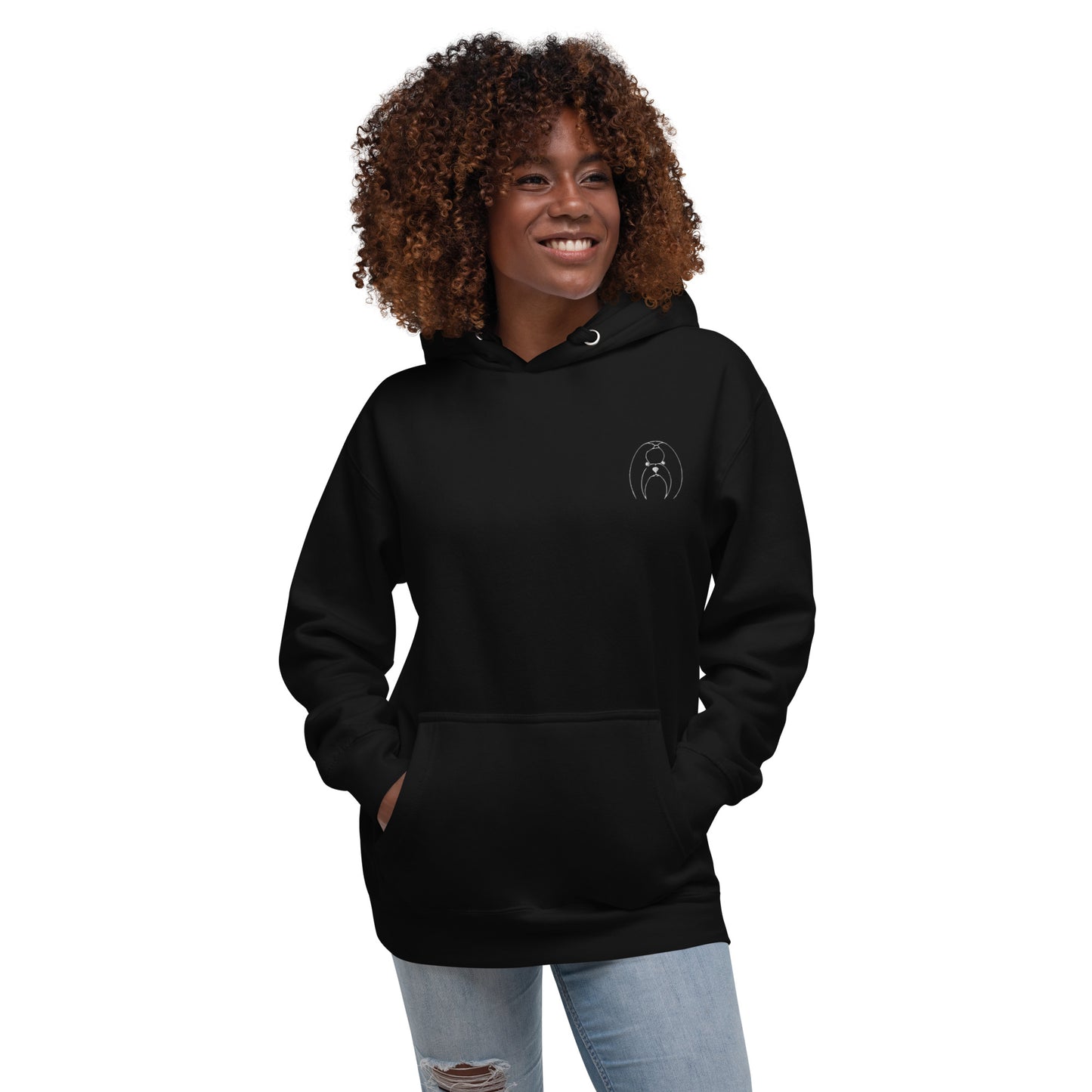 Portrait of a Shih Tzu Embroidered Unisex Hoodie