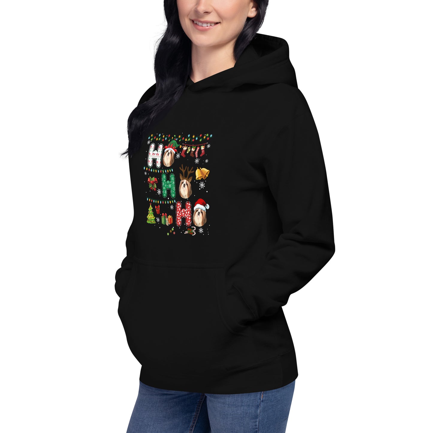 Ho Ho Ho Shih Tzu Unisex Hoodie