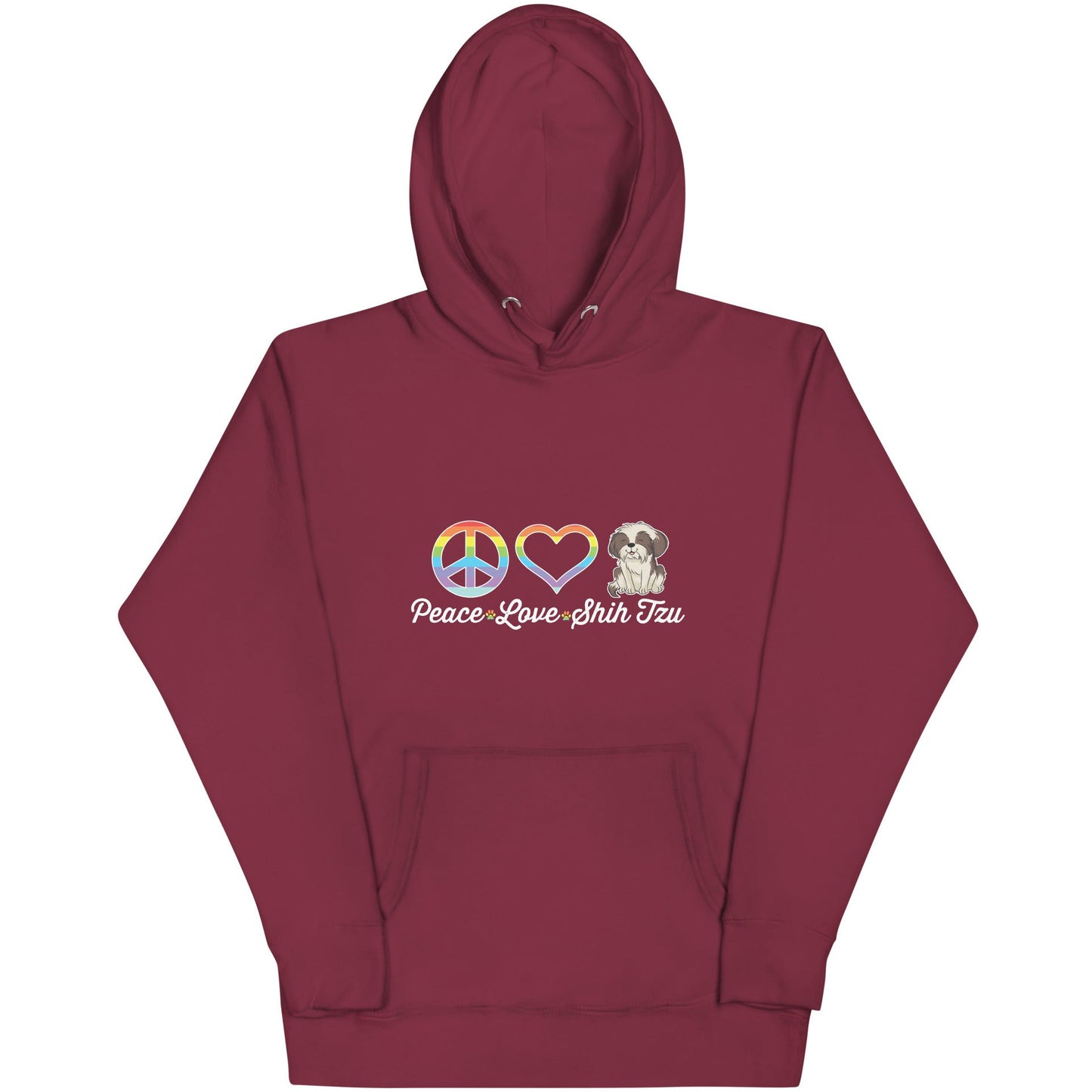 Peace Love Shih Tzu Unisex Hoodie