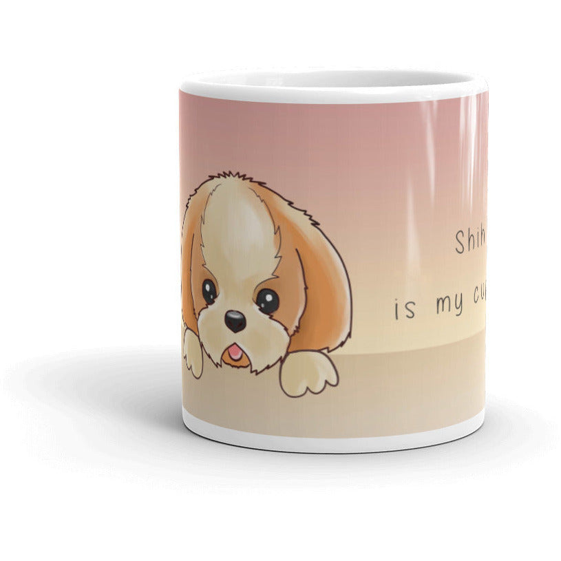 Shih Tzu is My Cup of Tea White glossy mug