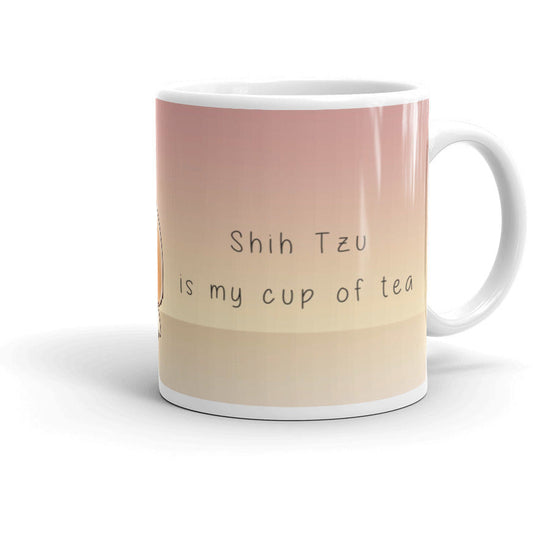 Shih Tzu is My Cup of Tea White glossy mug