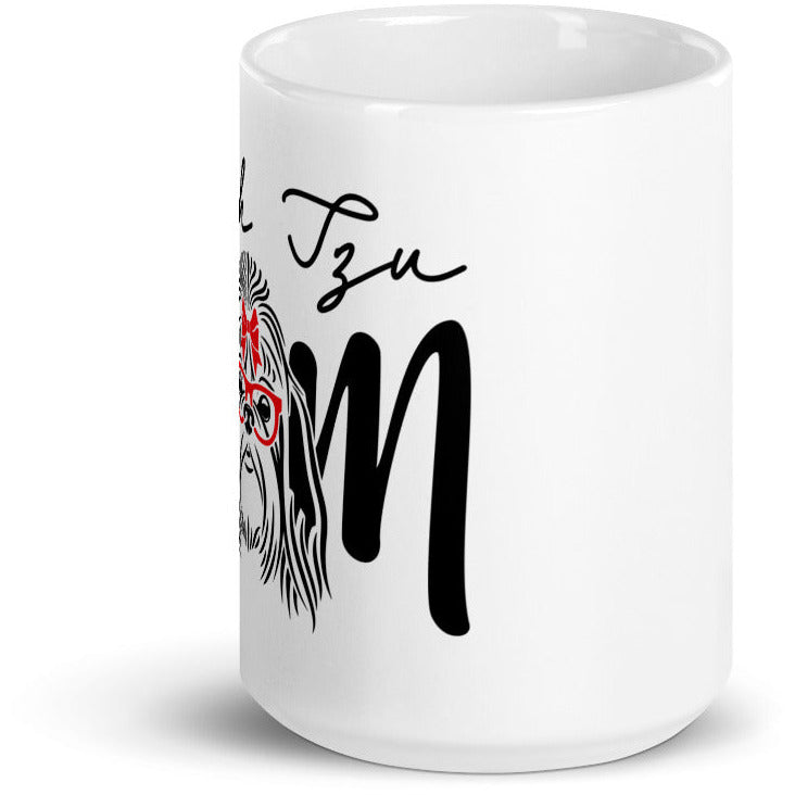 Shih Tzu Mom White glossy mug