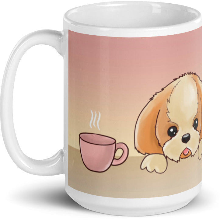 Shih Tzu is My Cup of Tea White glossy mug