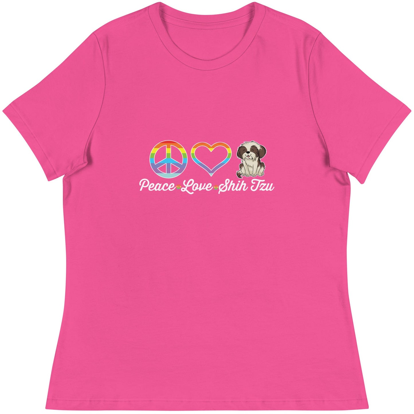 Peace Love Shih Tzu Women's Relaxed T-Shirt