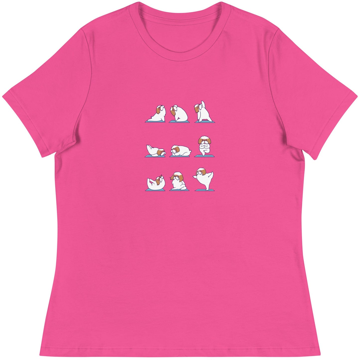 Shih Tzu Doing Yoga Women's Relaxed T-Shirt