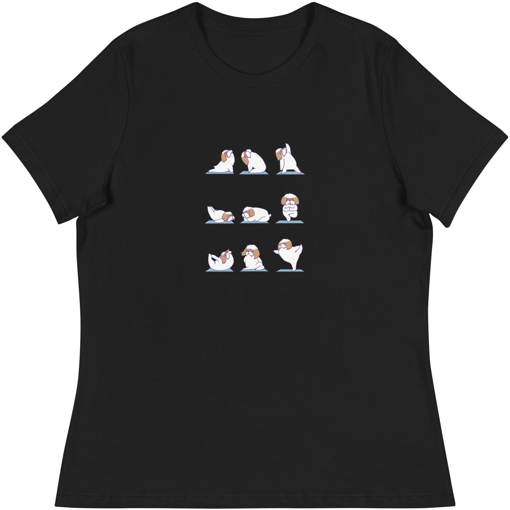 Shih Tzu Doing Yoga Women's Relaxed T-Shirt