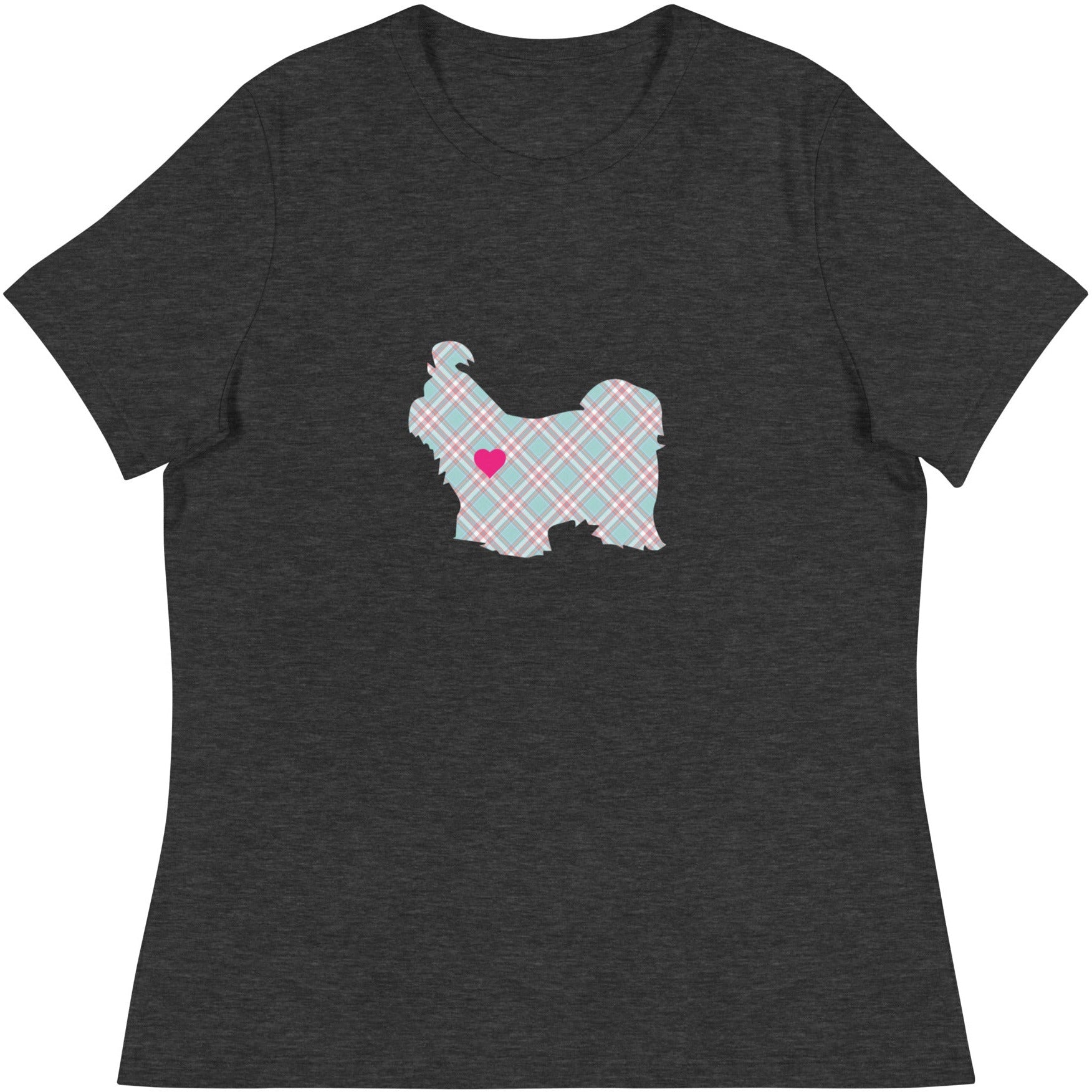 Shih Tzu Tartan Design Women's Relaxed T-Shirt