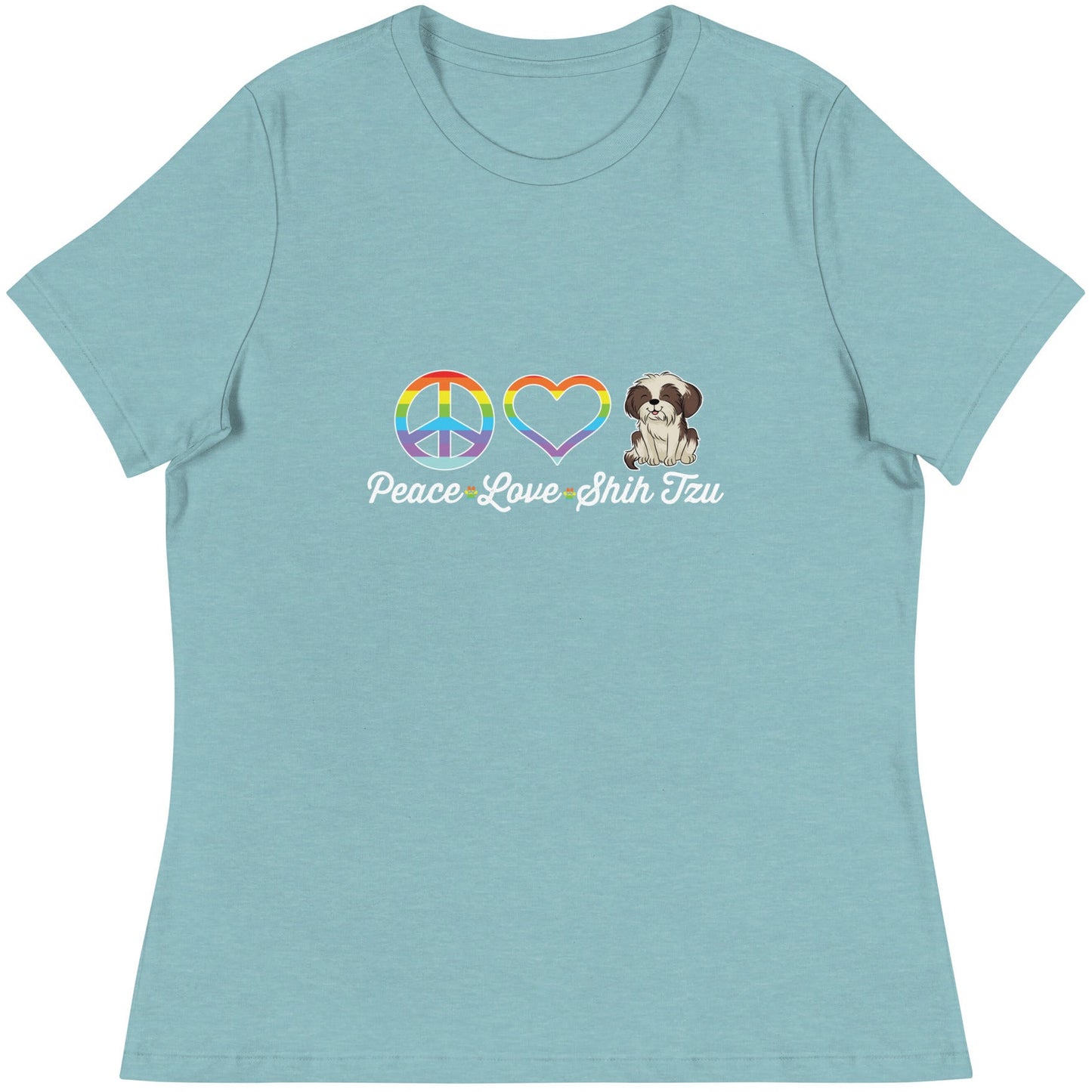 Peace Love Shih Tzu Women's Relaxed T-Shirt