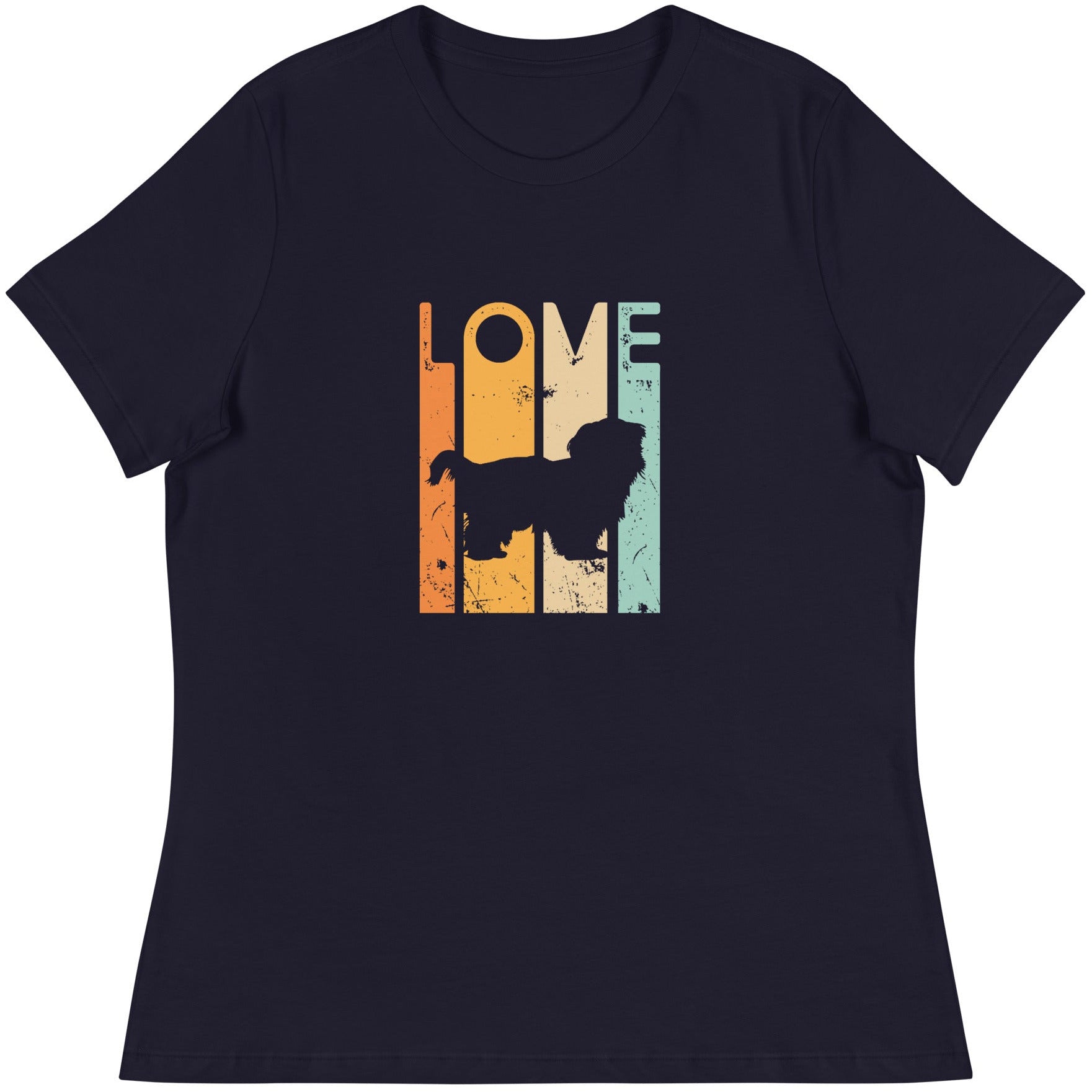 Love Shih Tzu Retro 1970's Style Women's Relaxed T-Shirt