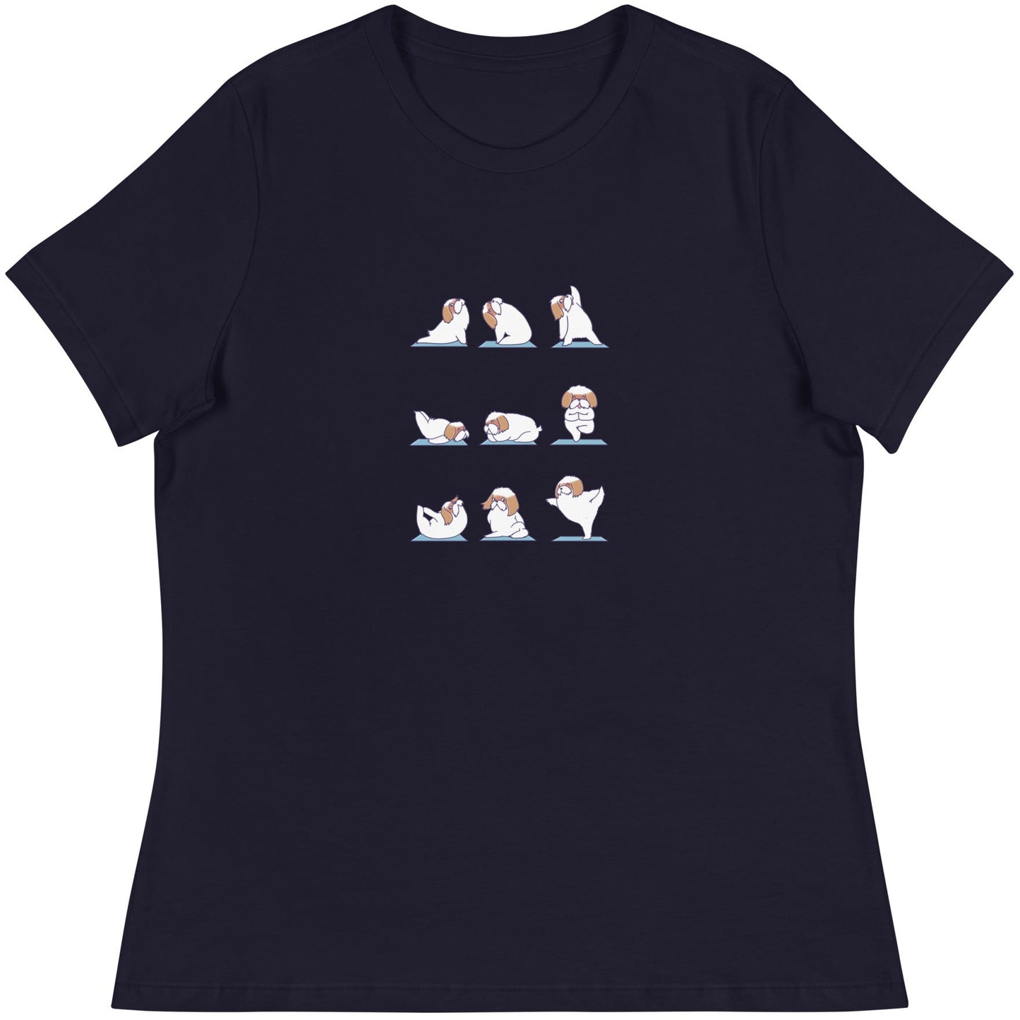 Shih Tzu Doing Yoga Women's Relaxed T-Shirt