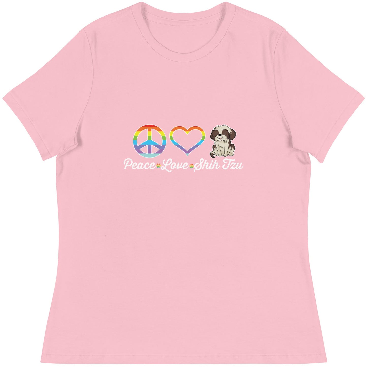 Peace Love Shih Tzu Women's Relaxed T-Shirt