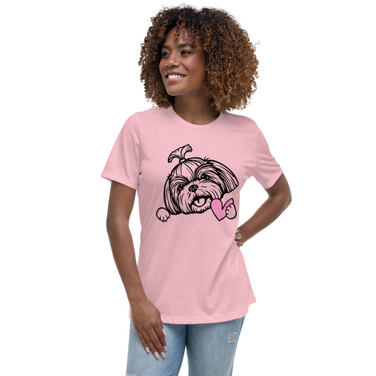 Shih Tzu Valentine Women's Relaxed T-Shirt