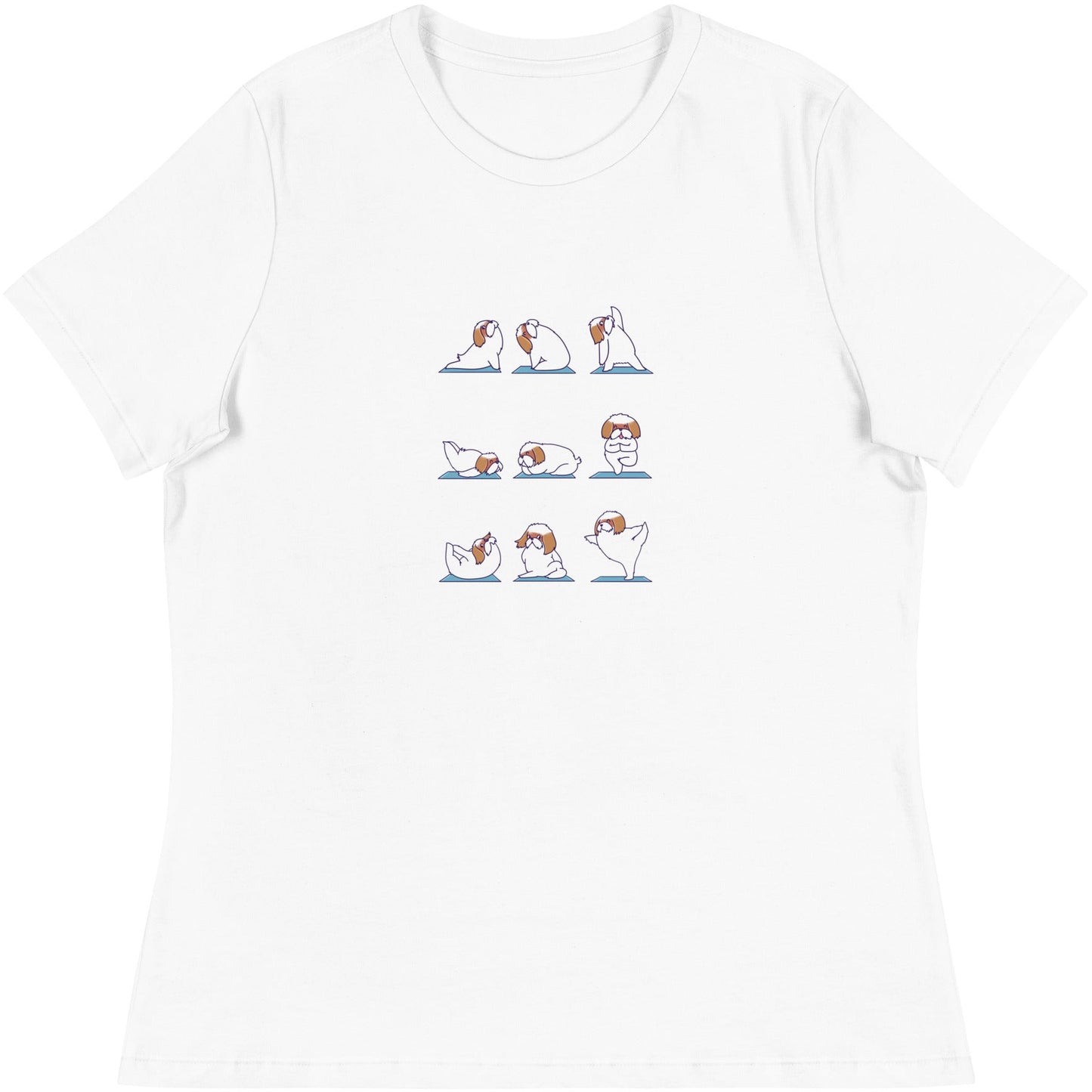 Shih Tzu Doing Yoga Women's Relaxed T-Shirt